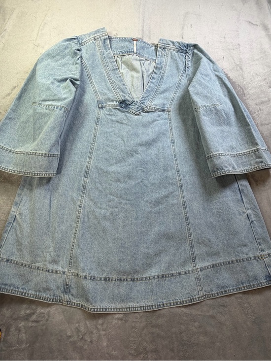 Free People Dresses & Skirts - Free People Light Blue Denim Shift Dress Women’s Summer M